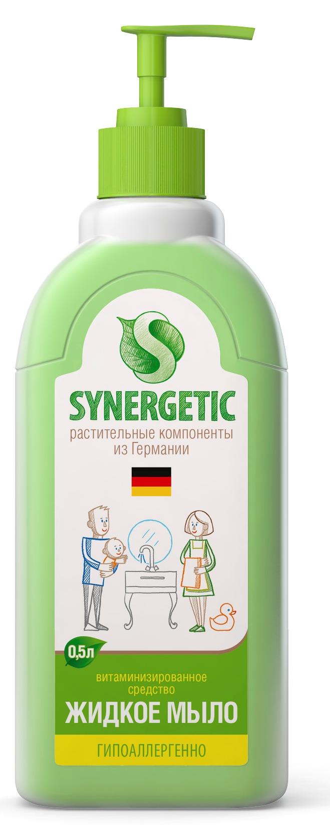 Мыло жидкое для мытья рук Synergetic , дозатор