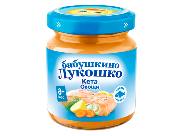 Бабушкино лукошко пюре рагу из кеты с овощами с 8 мес 100г