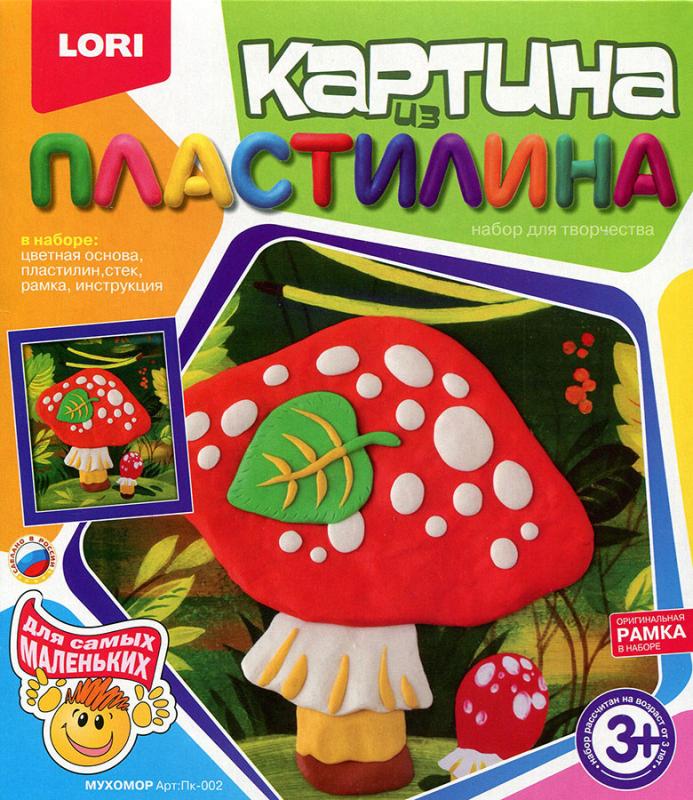 Картина из пластилина LORI Мухомор
