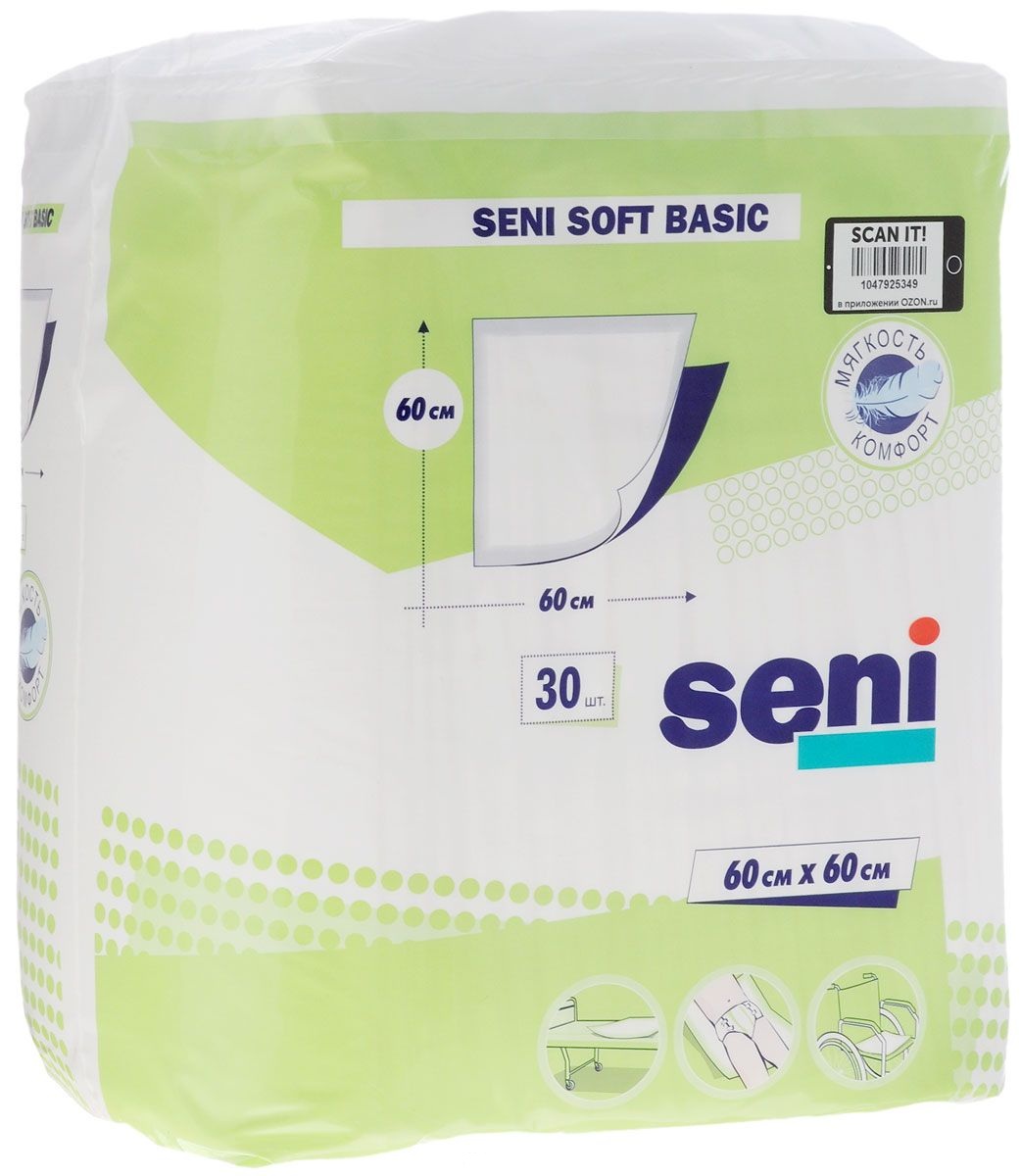 Пеленки Seni Soft Basic 60-60 см, 30 шт