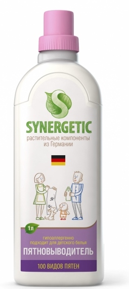 Средство для удаления пятен Synergetic, флакон-дозатор, 1 л