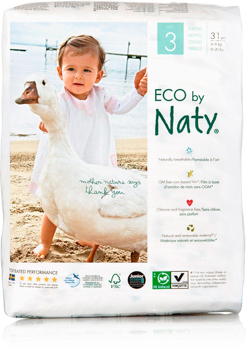 Подгузники Naty размер 3 (4-9 кг) 31 шт