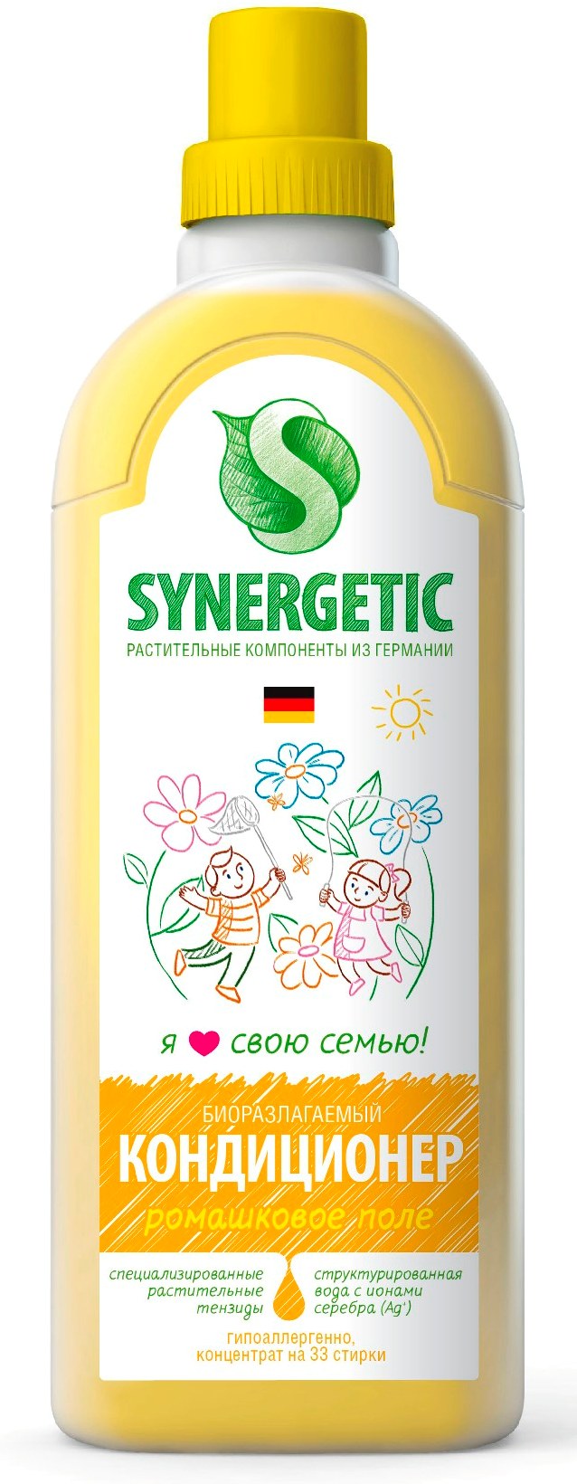 Кондиционер для белья Synergetic Ромашковое поле, 1 л