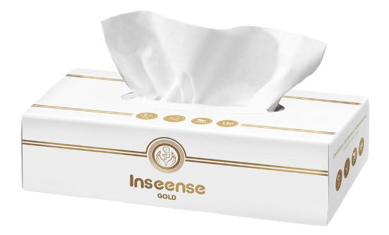 Салфетки бумажные Inseense  белые, 2 слоя, 150 шт 
