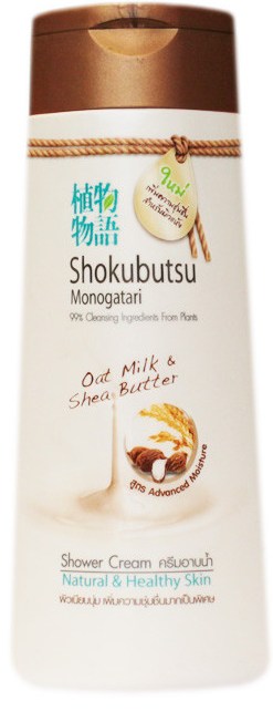 Крем-гель для душа Shokubutsu Овсяное молочко и масло ши, 200 мл