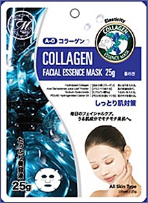 Маска для лица Mitomo Natural 512 с Коллагеном, повышающая эластичность и упругость, 25 гр