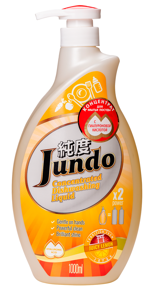 Концентрированный гель Jundo для мытья посуды и детских принадлежностей Juicy Lemon,1 л