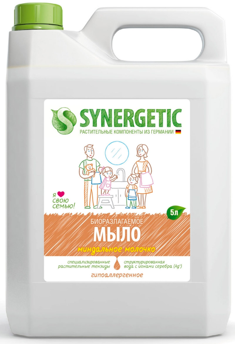 Мыло жидкое Synergetic  Миндальное молочко, 5 л