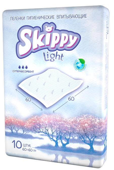 Гигиенические пеленки Skippy Light 60x60 см, 10 шт
