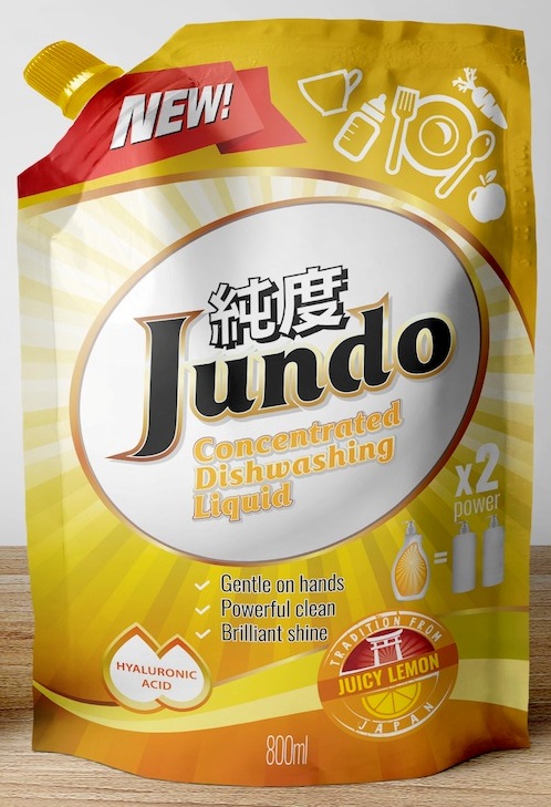 Концентрированный гель Jundo для мытья посуды и детских принадлежностей Juicy Lemon, 800 мл