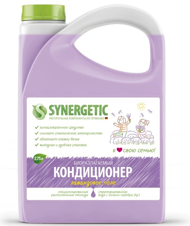 Кондиционер для белья Synergetic Лавандовое поле, 2,75 л