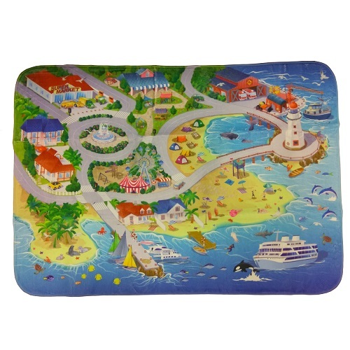 TK-US-03 Детский ультрамягкий игровой коврик "На пляже"